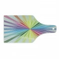 thumbnail image 1 of Vintage Rainbow Cutting Board, Retro Style Burst Effect with Halftone Details Colorful Rays Pop Sixties, Tempered Glass Cutting and Serving Board, Wine Bottle Shape, Multicolor, by Ambesonne, 1 of 1