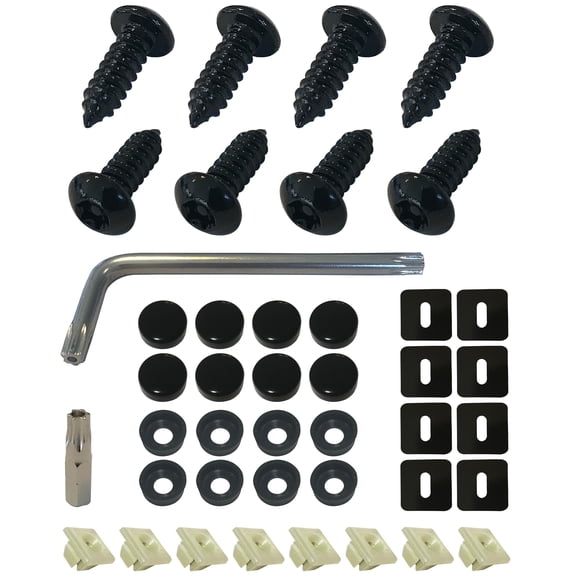 OttoSpeed License Plate Screw Kit, Black Stainless Steel Anti-Theft Fasteners for US Domestic Vehicles