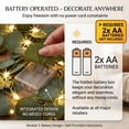 thumbnail image 3 of Liamobondopolis Christmas Lighted Artificial Eucalyptus Garland 16.4Ft 50 LED Battery Operated Faux Vine Lights with Timer for Spring Wedding Backdrop Wall Xmas Decor, 3 of 7