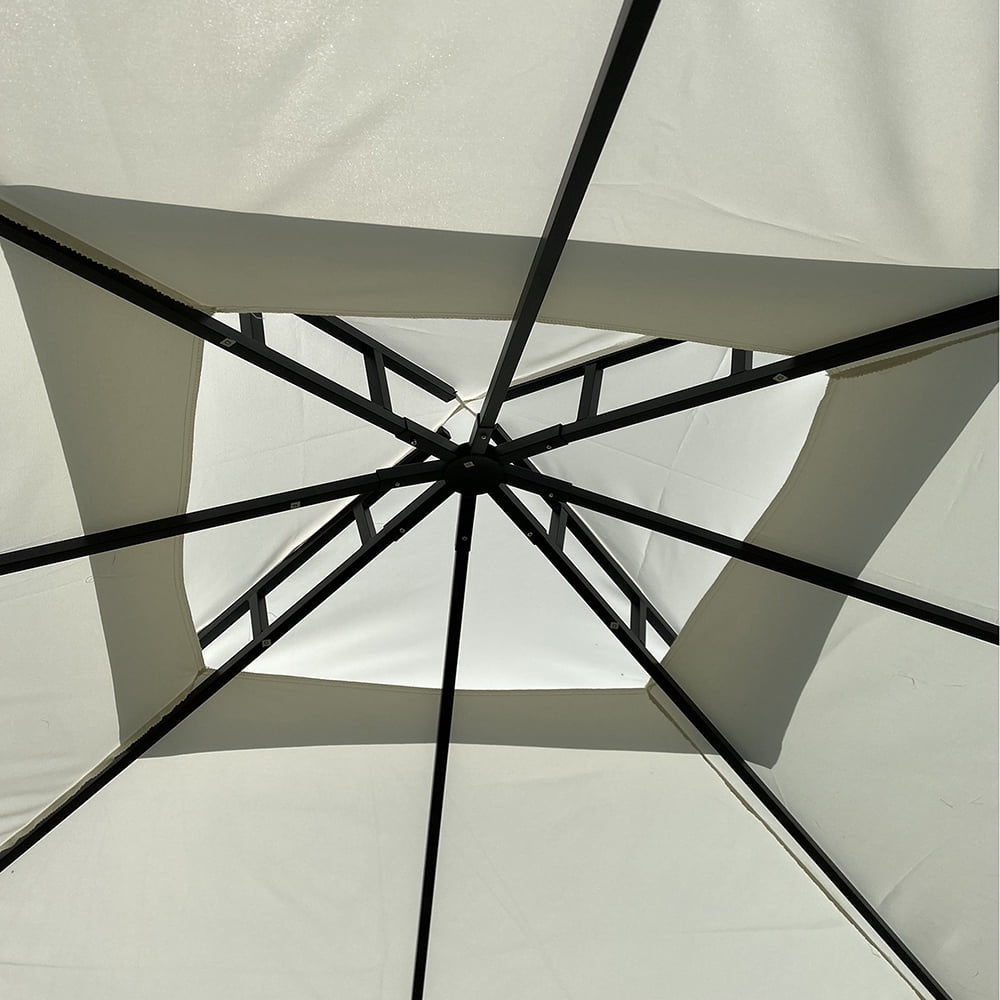 Private Jungle Outdoor 10x10 Ft Patio Garden Gazebo Tent, Outdoor Shading, Gazebo Canopy with Curtains,Beige Private Jungle Outdoor 10x10 Ft Patio Garden Gazebo Tent, Outdoor Shading, Gazebo Canopy with Curtains,Beige