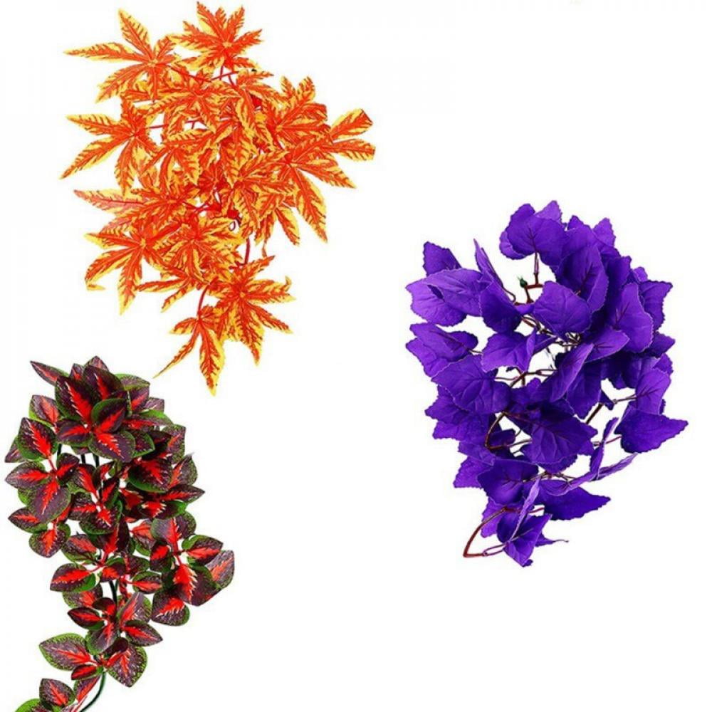 Spree 3 Pcs Artificial Rattan Plant Reptile Breed Box Scenery