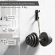 thumbnail image 3 of Adhesive Wall Hook, Bathroom Towel Holder, Kitchen Tea Towel Hanger,wall Attachment Without Drilling, Waterproof, Anti-rust, Black, 4 Pieces, 3 of 5