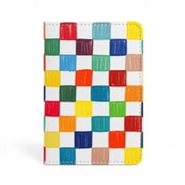 Jolitee Premium PU Vegan Leather Passport Holder, Patchwork