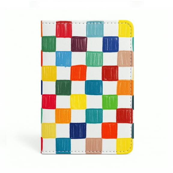 Jolitee Premium PU Vegan Leather Passport Holder, Patchwork