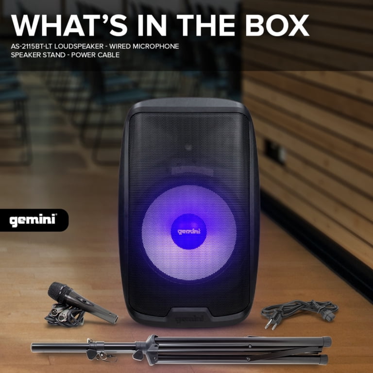 CASSA BLUETOOTH AMPLIFICATA PORTATILE 6,5 USB ALTOPARLANTE BATTERIE LED
