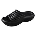 thumbnail image 6 of Dakaela Women's Cloud Slide Sandals with Arch Support Plantar Fasciitis Orthotic Open Toe Sport Slippers Comfortable Non Slip Indoor Outdoor Shoes Size 6 7 8 Black, 6 of 7