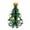 Green, variant on Deago 2 Pack 7.5-inch Tabletop Mini Wooden Christmas Tree with 25 Mini Ornaments for Christmas Decorations (Green Gold)