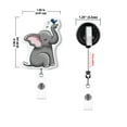 thumbnail image 4 of WIRESTER Set 2pcs Design Acrylic Key Card Holder Belt Clip Reel Id Badge Retractable - Elephant Birdy, 4 of 6