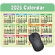 thumbnail image 5 of Alfombrilla De Ratón Con Calendario 2025, Recordatorios De Días Festivos, Base De Goma Antideslizante, Lavable, Bordes Cosidos, Alfombrilla De Escritorio Compacta, 5 of 7