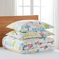 thumbnail image 4 of Levtex Home - Beach Days Duvet Cover Set - Twin Duvet Cover (68 x 88in.) + One Standard Pillow Case (26 x 20in.)- Coastal Beach - Teal Blue Yellow Green Brown Pink - Cotton, 4 of 8