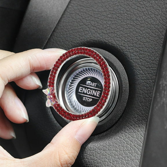 MLINS Decor Car Accessories for Women Cover Interior Push to Start Miss Red