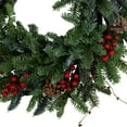 thumbnail image 4 of Northlight 30'' Red Berries and Pine Cones Christmas Wreath, Unlit, 4 of 6