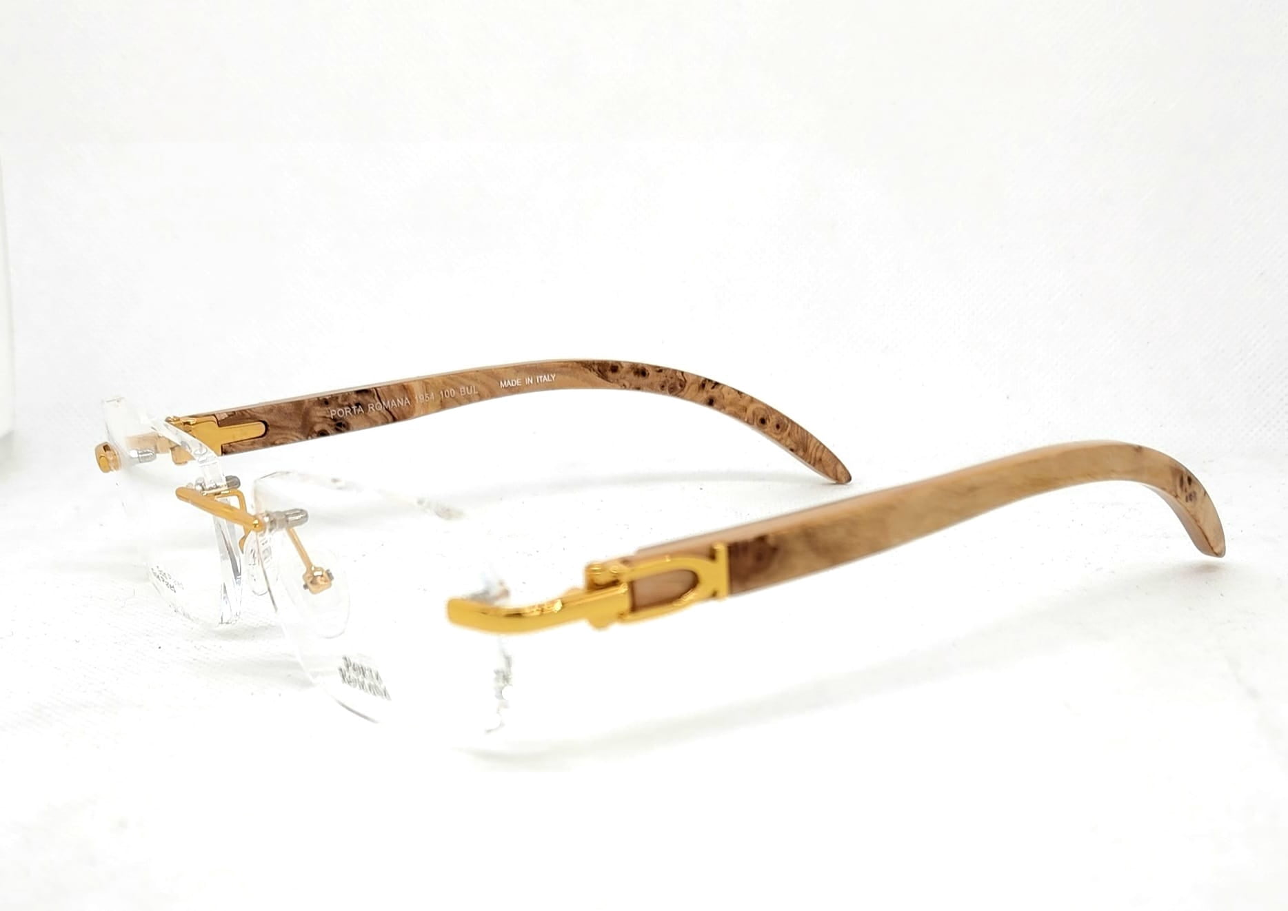 Porta Romana Model 1954- Gold Plated Frame with Burl  display picture 2