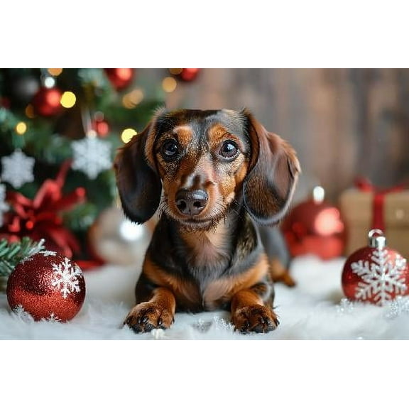 Jigsaw Puzzles for Adults 300 Pieces Christmas Snowflakes Wirehaired Dachshund Wooden Puzzle Challenging Educational Fun Family Holiday Activities Games Toys Gifts