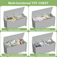 thumbnail image 6 of HOMEBYTE Kids Wooden Toy Box Storage with Safety Hinged Lid for Ages 3+ (Gray), 6 of 10