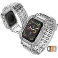 thumbnail image 1 of Rugged Protective Bumper Case for Apple Watch 40mm Series SE 7 6 5 4 3 2 1, Njjex Soft TPU Sports iWatch Band Strap for Apple Watch Series 1 2 3 4 5 6 7 SE (40mm) -Clear, 1 of 11