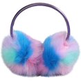 thumbnail image 1 of Ladies Ear Muffs Winter Soft Plush Earmuff Iridescent Gradient Multicolor Ear Warmers Winter Ear Muffs Fleece Ear Warmers Earmuffs for Girls (Color : 2, Size : One Size), 1 of 5
