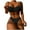 Black, variant on QLEICOM Womens Swimsuits Tummy Control Plus Size Swimsuit Coverup Push-Up Padded Plus Size Overlay Print Bikini Swimsuit Black M