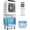 16 Gal, variant on 6.8 Gal Swamp Cooler, 2500CFM Evaporative Air Cooler with Light & Detachable , Portable Cooling Fan, 4-IN-1 AC Unit, Windowless Air Conditioners for Bedroom Apartment Garage