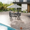 thumbnail image 4 of Mondawe Patio Dining Table 60"*40" Rectangular Outdoor Garden Bar Height Table Metal W/ 1.9" Umbrella Hole, 4 of 7