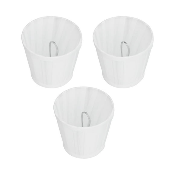 3 Pcs Abat-Jour en Tissu Doux Clip sur Design Installation Facile, Haute Transmission de la Lumière Sans Ombres Adapté pour Ampoules E14