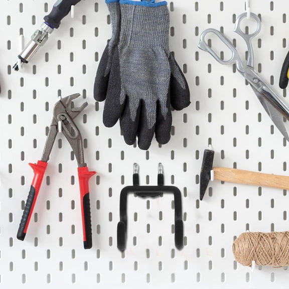 ULTNICE Kitchen Storage 1Set Black Pegboard Hook Heavy Duty Slatwall Panel Hooks Metal