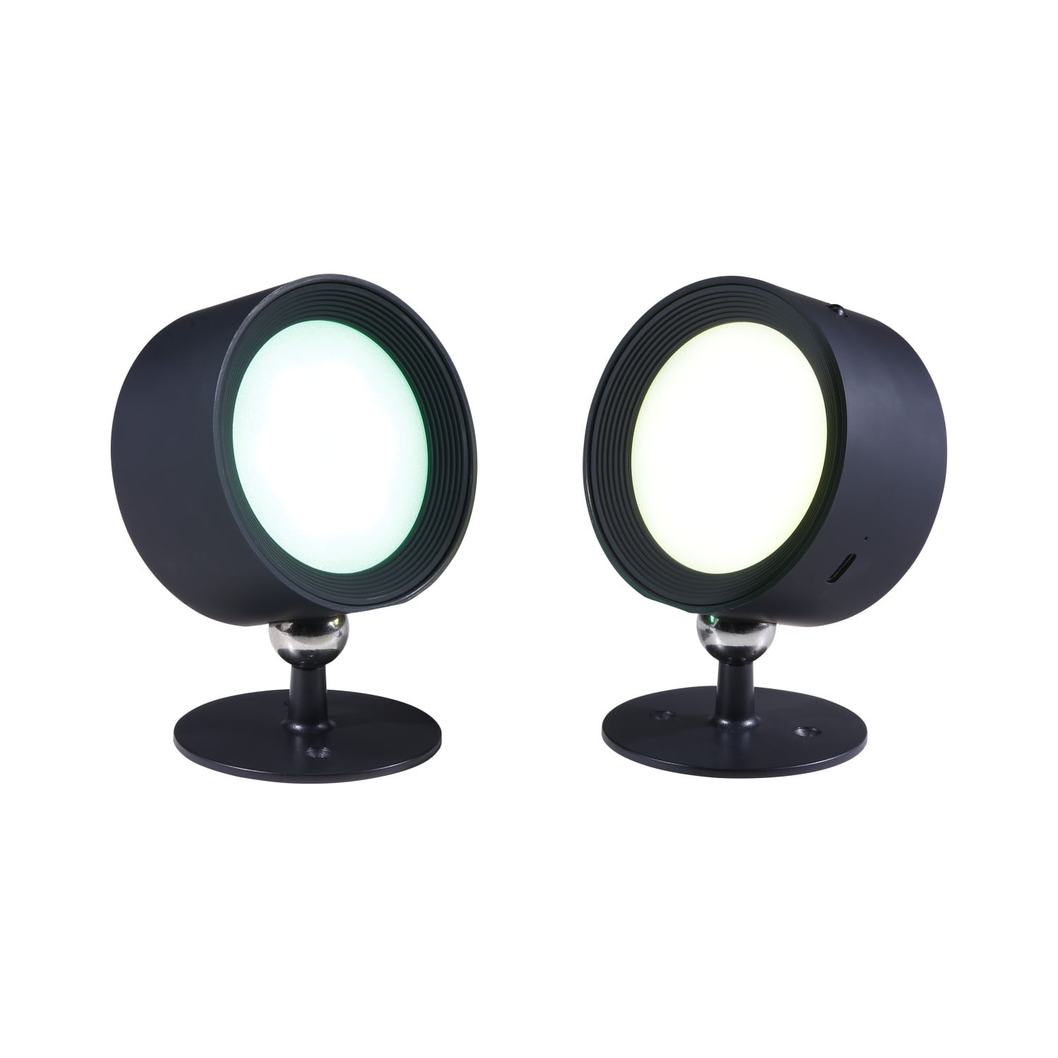 Vivitar RGB Puck Lights 2 Pack - Rechargeable LED Puck Lights with Remote, Magnetic Wall Mount, 360-Degree Rotating Color Changing Accent Lights with Stand