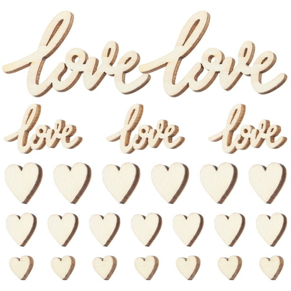 100 Pcs Card Boxes Engagement Party Decorations Love Wood Chips Lovers