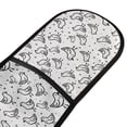 thumbnail image 2 of Dailycode Double Sided Oven Mitt with Loop Heat Resistant Kitchen Long Potholders 7" x 35" Chicken Line Art, 2 of 6
