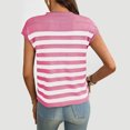 thumbnail image 4 of Tops de Color Sólido para Mujeres, Camiseta de Manga Corta de Cuello Redondo Casual para la Primavera, el Verano, la Fiesta Y el Uso Diario, 4 of 8