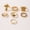 Gold, variant on Womens Geometric Rings Set with Moon and Mushroom Design Fashion Alloy Electroplated Gold and Silver Love Rings for Women 7 Pcs