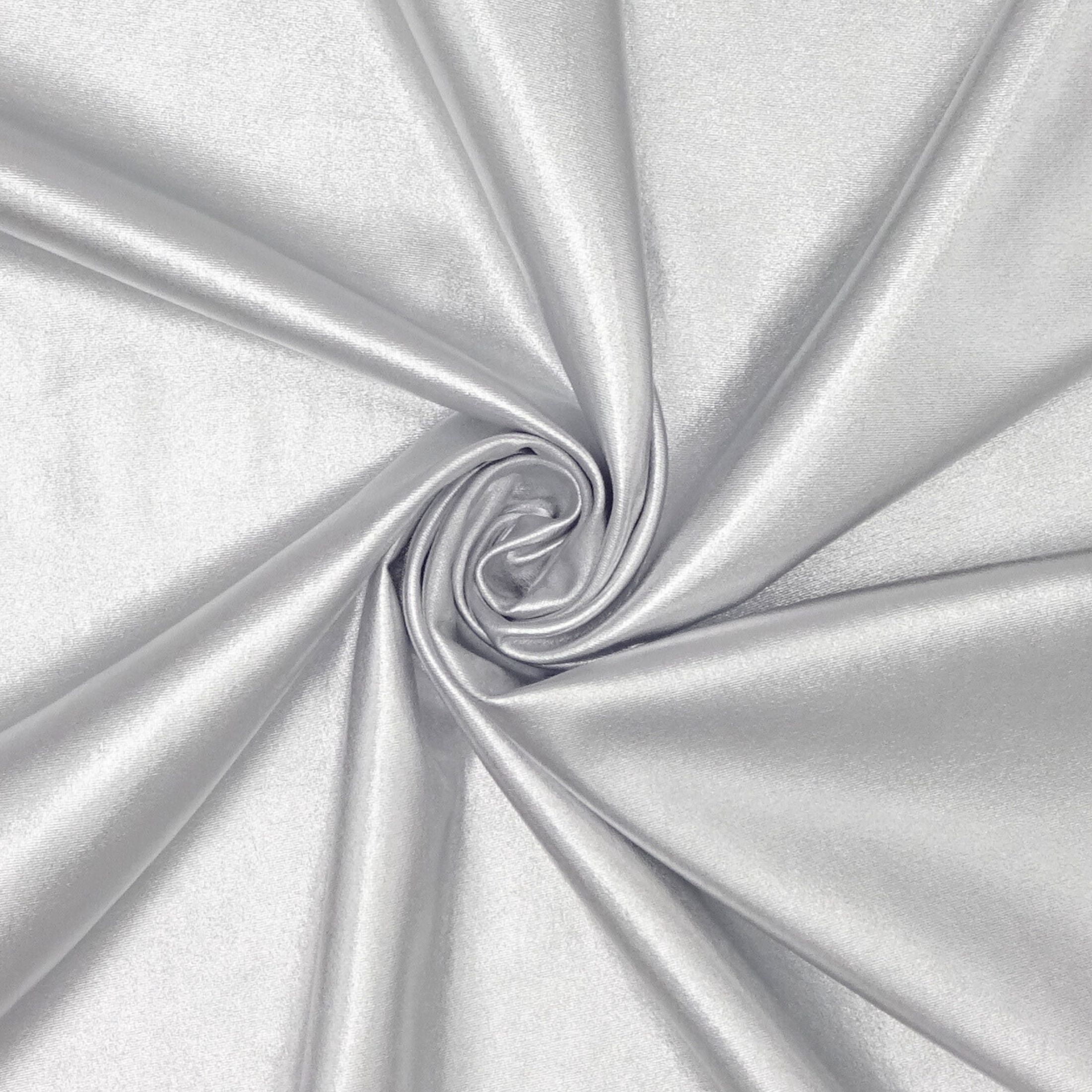 Hello Hobby Dancewear Foil Knit Fabric, Silver, 2 Yard Precut, 54 in Wide, 95% Polyester/5% Spandex