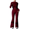 thumbnail image 2 of Qertyioot Women's Spring and A Utumn Style Commuting Fashion Casual Knitted Set Two Piece Set, 2 of 6