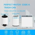 thumbnail image 2 of 120 Counts 1.6 Gallon Mini Drawstring Trash Bags, Small Garbage Bags byCode a fit 4.5-8 Liter, 1.2-2 Gal, White Trash Bin Liners for Home Office Kitchen Bathroom Bedroom, 2 of 10
