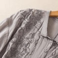 thumbnail image 6 of Vinsonshop Women Cotton Linen Embroidered Tops Cotton Linen Gauze Shirts Embroidered Boho Tops Boho Peasant Embroidered Blouses Loose Fit Short Sleeve Shirts Cute Tops (L-3XL), 6 of 8