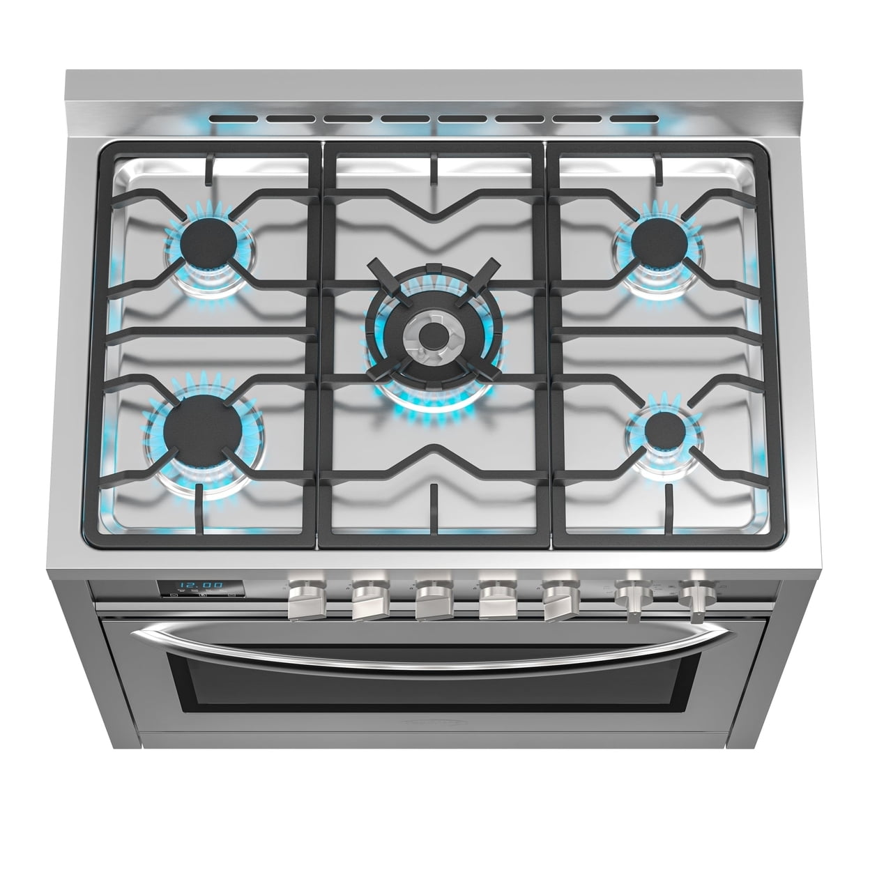 KoolMore 36 in. 5 Burner Freestanding Dual Fuel Range