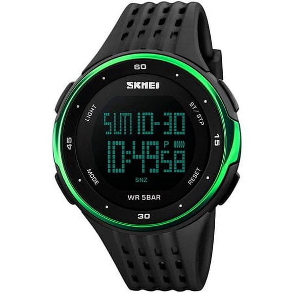 Mens Sport Watch Women Waterproof LED Sports Military Watches Women's Digital Watch Women's Digital Watch (Green)_Special Gift