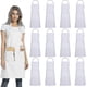 thumbnail image 1 of CHAO Delantales con pechera lisos Evago de 12 unidades con 2 bolsillos, delantales comerciales unisex negros, a granel, blancos, 1 of 4