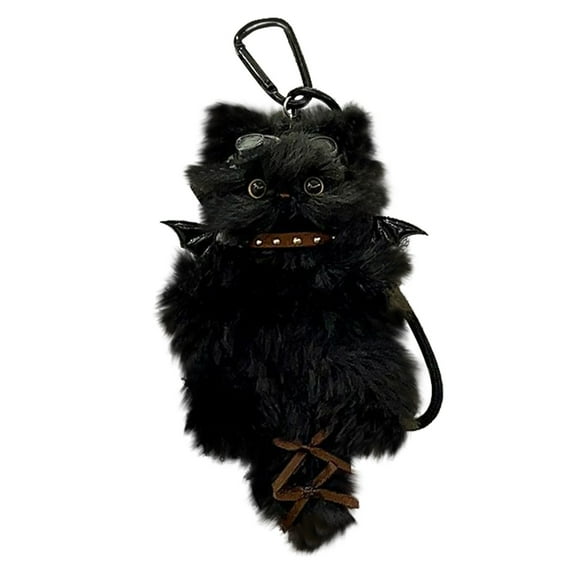 Adorable Plush Kitten Keychain, Soft & Fluffy Cat Pendant, Cute Bag Charm for Kids & Teens