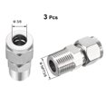 thumbnail image 3 of Conector de tubo de compresión, 3/8 NPT macho x 9mm(3/8") de diámetro exterior del tubo con doble férula 3pcs, 3 of 3