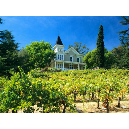 Victorian St. Clement Winery, St. Helen, Napa Valley Wine Country, California, USA Print Wall Art By John