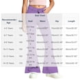 thumbnail image 2 of Spazoro Girls Flare Pants with Pockets, Loose Fit Star Print Button Closure Flare Leg Zip Up Casual Bell Bottom Trousers Purple Size 6-7, 2 of 8