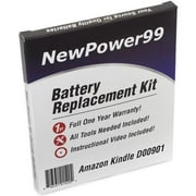 Kit de remplacement de batterie Amazon Kindle 3 modèle D00901 avec outils, instructions vidéo, batterie longue durée et garantie complète d'un an