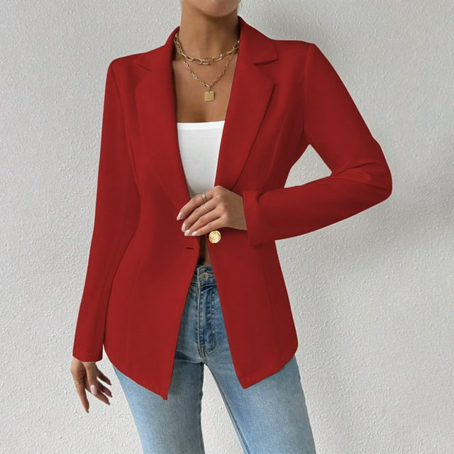 Soki Vestes Blazer Décontractées pour Femmes à devant Ouvert à Manches Longues pour le Travail au Bureau