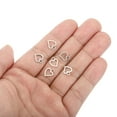 thumbnail image 4 of Uxcell Metal Pendants Drops, 50 Pack Hollow Heart Shape Mini Pendant for Jewelry Making DIY, Silver, 4 of 5