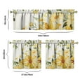 thumbnail image 2 of Vintage Blooming Curtains 24 Inch Short - 3 Panel Rustic Farmhouse Set with Bohemian Floral Design, Rod Pocket Kitchen Window Treatment, 2 of 2