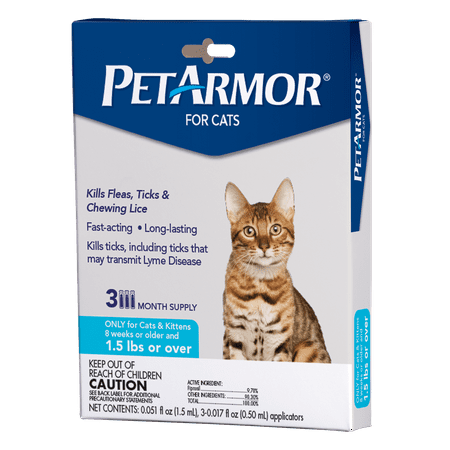 PetArmor Flea & Tick Prevention for Cats (Over 1.5 Pounds), 3 (Best Over The Counter Termite Treatment)