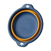 Tuphregyow Portable Folding Washbasin Compact Outdoor Travel Basin for Camping, Sailing, Kitchen, BBQ, Hiking, and Family Use Blue