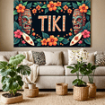 thumbnail image 5 of LUUFILx Tiki Backdrop Banner Luau Party Decoration Tropical Hawaiian Theme Background for Event Decor Photography Beach Bar Supplies Summer Fiesta, 5 of 8
