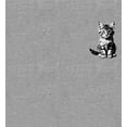 thumbnail image 5 of Black Cat Adult Heather Gray Crew Neck Short Sleeve Tee-XS, 5 of 6